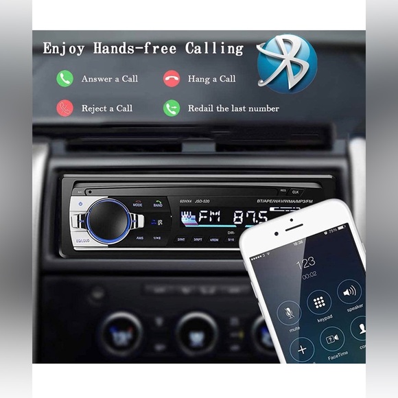 Aigoss Bluetooth Car Stereo, 4x60W Car Audio FM Radio, MP3 Player USB/SD PORT🎶 - Picture 4 of 16